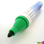 Marqueur permanent vert rond, alcool