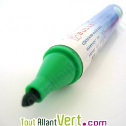 Marqueur permanent vert rond, alcool