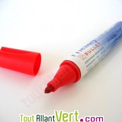 Marqueur permanent rouge rond, alcool