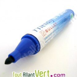 Marqueur permanent bleu rond, alcool