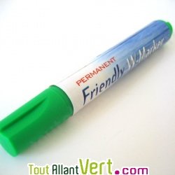 Marqueur permanent vert biseaut�, alcool