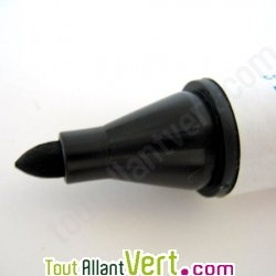 Marqueur permanent noir rond, alcool