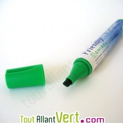 Marqueur permanent vert biseaut�, alcool