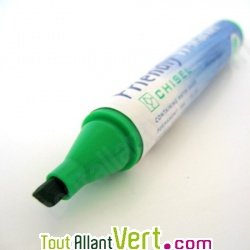 Marqueur permanent vert biseaut�, alcool