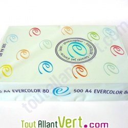 Papier A4 Evercolor 80g/m2 Couleur Vert Clair, 500 feuilles