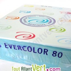 Papier A4 Evercolor 80g/m2 Couleur Bleu Clair, 500 feuilles