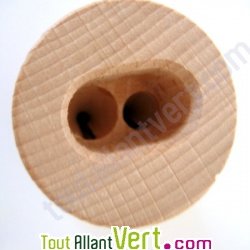 Taille crayon bois avec r�servoir 2 trous en carton recycl�