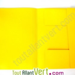 Chemise recycl�e 3 rabats A4 jaune