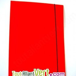 Chemise recycl�e 3 rabats A4 rouge