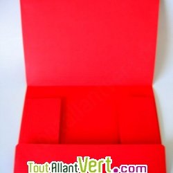 Chemise recycl�e 3 rabats A4 rouge