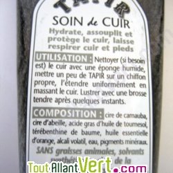 Soin cuir chaussure naturel cirage Noir 75ml