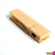 Pince en bois gante htre naturel 15x3.5cm