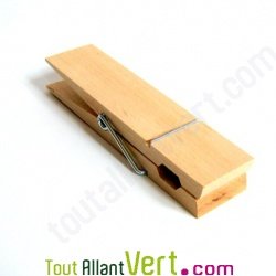 Pince en bois g�ante h�tre naturel 15x3.5cm
