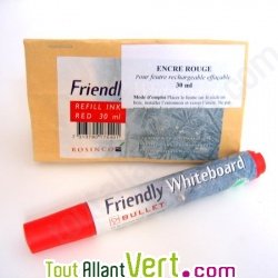 Recharge marqueur effa�able tableau Rouge