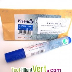Recharge marqueur effa�able tableau bleu