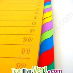 Trieur color� 12 compartiments A4+ recycl�