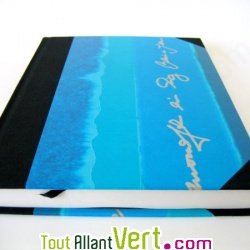 Carnet de voyage reli� recycl� A5 Bleu Azur 288 pages
