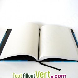Carnet de voyage reli� recycl� A5 Bleu Azur 288 pages