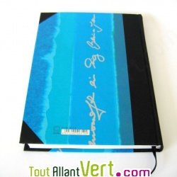 Carnet de voyage reli� recycl� A5 Bleu Azur 288 pages