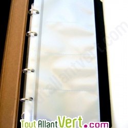 Classeur carte de visite recycl� rechargeable + 10 pochettes
