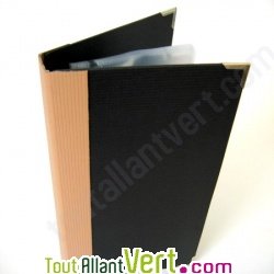 Classeur carte de visite recycl� rechargeable + 10 pochettes