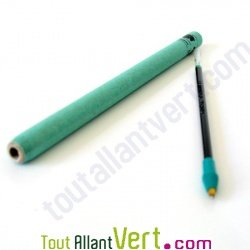 Stylo bille vert en papier recycl�