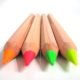 Surligneurs crayons fluo en bois naturel, lot de 6