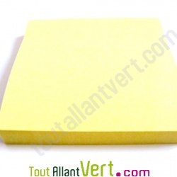 Lot de 6 x 100 Pense-b�te repositionnable recycl� 75x75 mm, jaune