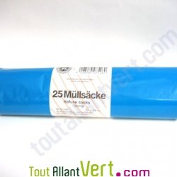 Sacs poubelle recycl�s Ange bleu 70 litres, lot de 25
