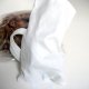 Pochette blanche refermable pour noix de lavage coton