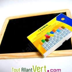 Craies multicolores 100% naturelles pour tableau noir, lot 12