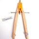 Compas r�glable en bois naturel non trait� 16cm