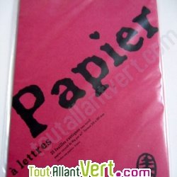 Papier rustique framboise lot de 25 A4
