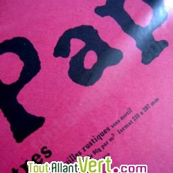 Papier rustique framboise lot de 25 A4