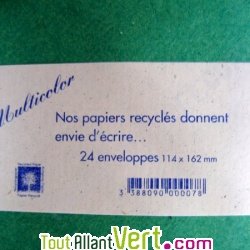 Enveloppes recycl�es 114x162 cm multicouleurs, lot de 22