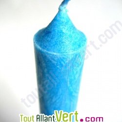 Bougie st�arine v�g�tale bleu ciel