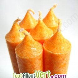 Bougie st�arine v�g�tale jaune