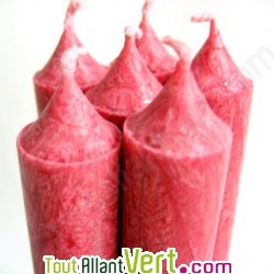 Bougie st�arine v�g�tale rouge