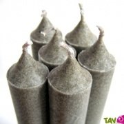 Bougie st�arine v�g�tale gris argent