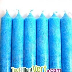 Bougie st�arine v�g�tale bleu ciel