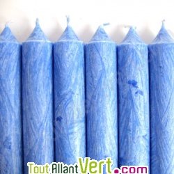 Bougie st�arine v�g�tale bleu