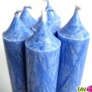 Bougie st�arine v�g�tale bleu