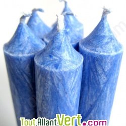 Bougie st�arine v�g�tale bleu