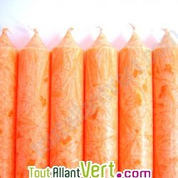 Bougie st�arine v�g�tale orange