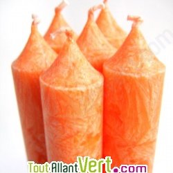 Bougie st�arine v�g�tale orange