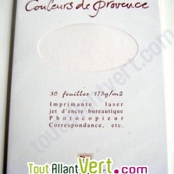 Ramette Couleurs de Provence 30 feuilles recycl�es 175g blanc