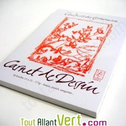 Carnet dessin blanc recycl� 40 feuilles A5