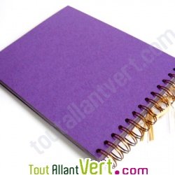 Album photo recycl� lavande, int�rieur blanc, 18x23cm 30 pages