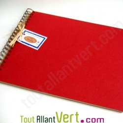 Album photo recycl� rouge, int�rieur clair 28x34cm 30 pages