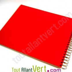 Album photo recycl� rouge, int�rieur clair 28x34cm 30 pages
